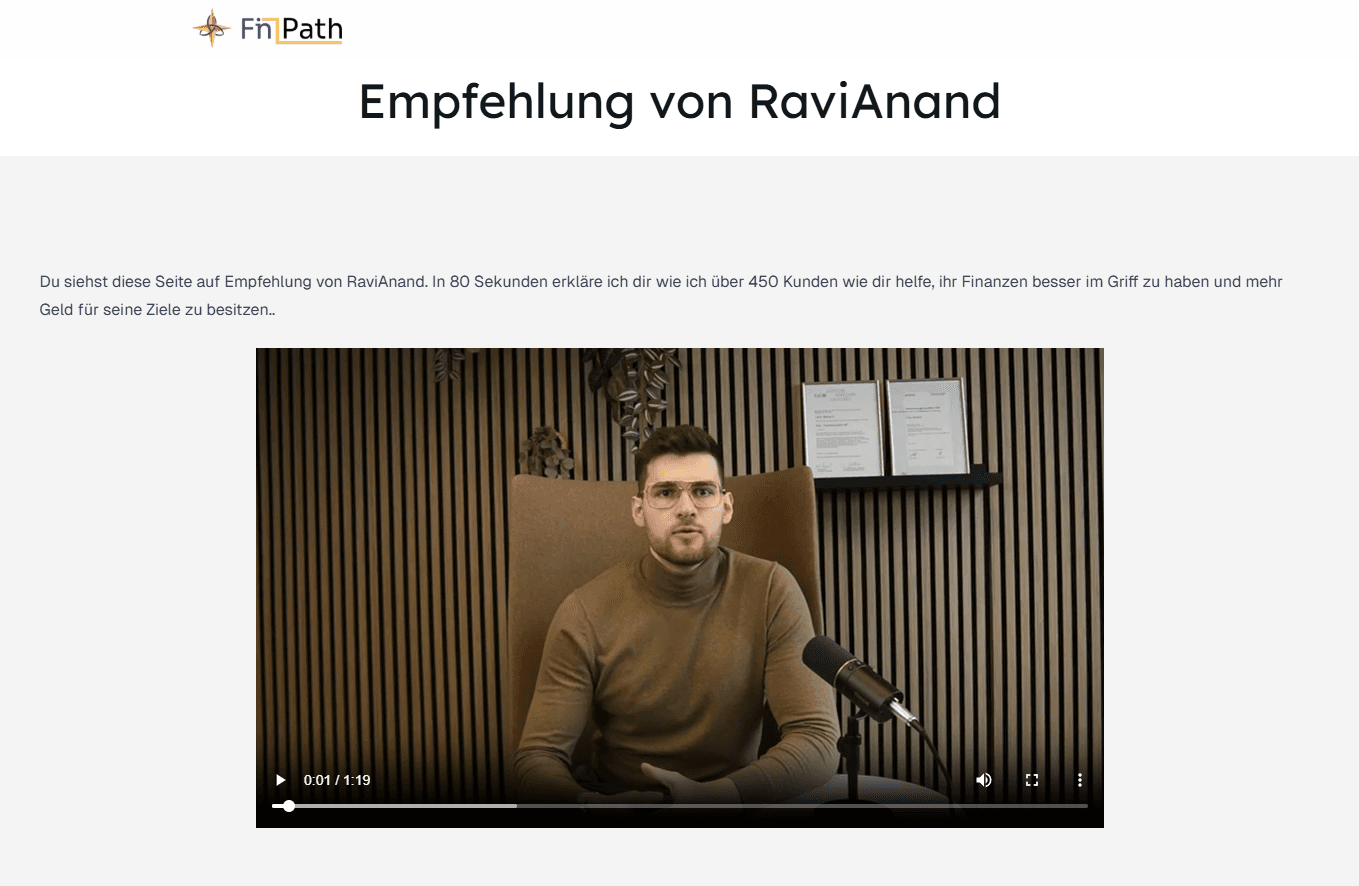 Referral Landing Page